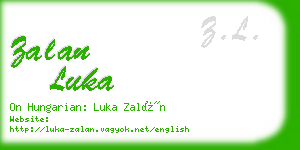 zalan luka business card